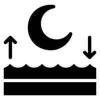 ícone de glifo de maré vetor