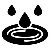 ícone de glifo de gota d'água vetor