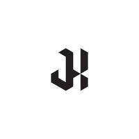 jx geométrico e futurista conceito Alto qualidade logotipo Projeto vetor