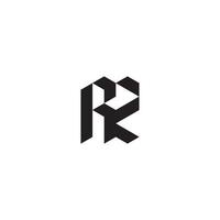 rz geométrico e futurista conceito Alto qualidade logotipo Projeto vetor