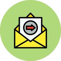 enviar ilustração de design de ícone de vetor de correio