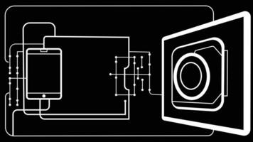 listras tecnologia o circuito borda vetor conceito abstrato fundo