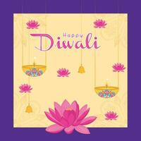 diwali poster tradicional indiano celebração vetor