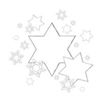 vetor estrelas do david. judaico linha ilustração para Hanukkah, purim, orgulhoso para estar judeu, Apoio, suporte Israel desenhos