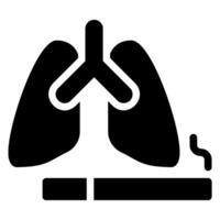 ícone de glifo de fumar vetor