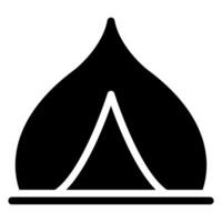 ícone de glifo de tenda vetor