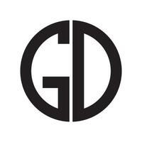 logotipo da letra gd vetor