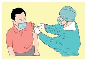 o processo de injeção da vacina vetor