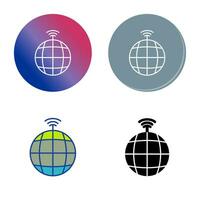 ícone de vetor de sinais globais