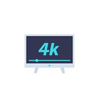 Tv 4k, serviço de streaming de vídeo, vetor