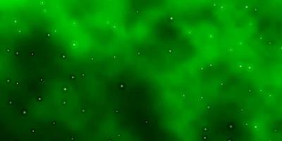 padrão de vetor verde claro com estrelas abstratas.