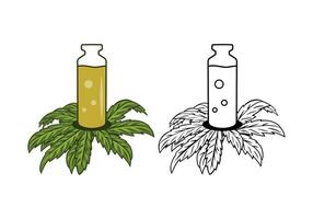 cannabis óleo Projeto ilustração vetor