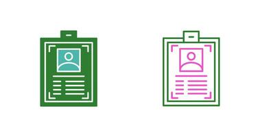 ícone de vetor de cartão de identificação