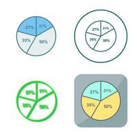 ícone de vetor de gráfico de pizza