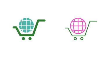 ícone de vetor de compras global