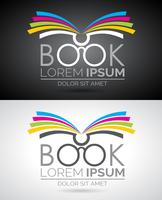 Ilustração em vetor livro logotipo. Modelo de ícone para educação ou empresa.