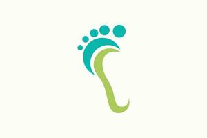 pé logotipo Projeto saúde ilustração mulher pedicure salão e clínica Prêmio vetor