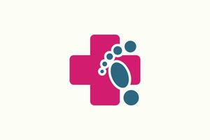 pé logotipo Projeto saúde ilustração mulher pedicure salão e clínica Prêmio vetor
