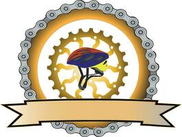 capacete e acessórios Esportes bicicleta símbolo- vetor