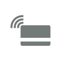 sem contato crédito ou débito cartão vetor ícone. nfc ou rfid Forma de pagamento símbolo.