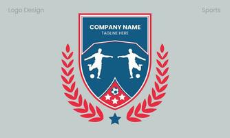 vetor futebol logotipo projeto, esporte logotipo modelo com abstrato formas.