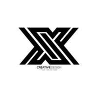 carta x Novo forma moderno único monograma criativo logotipo Projeto vetor