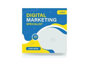 digital marketing bandeira o negócio agência social meios de comunicação postar fundo modelo vetor