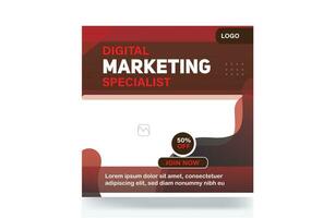 digital marketing bandeira o negócio agência social meios de comunicação postar fundo modelo vetor
