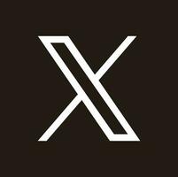 x, Novo Twitter logotipo vetor