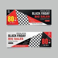 coleção de vendas de banner black friday vetor