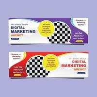 promoção de banner de agência de marketing digital vetor