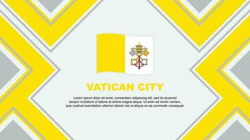 Vaticano cidade bandeira abstrato fundo Projeto modelo. Vaticano cidade independência dia bandeira papel de parede vetor ilustração. Vaticano cidade vetor