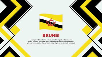 brunei bandeira abstrato fundo Projeto modelo. brunei independência dia bandeira papel de parede vetor ilustração. brunei bandeira