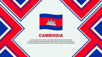 Camboja bandeira abstrato fundo Projeto modelo. Camboja independência dia bandeira papel de parede vetor ilustração. Camboja vetor