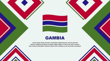 Gâmbia bandeira abstrato fundo Projeto modelo. Gâmbia independência dia bandeira papel de parede vetor ilustração. Gâmbia independência dia