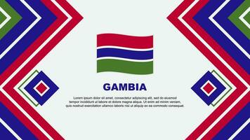 Gâmbia bandeira abstrato fundo Projeto modelo. Gâmbia independência dia bandeira papel de parede vetor ilustração. Gâmbia Projeto