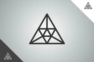 triângulo moderno logotipo. perfeito e mínimo logotipo para o negócio relacionado para arte, Projeto e criatividade indústria. isolado fundo. vetor eps 10.