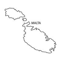 Malta mapa ícone vetor