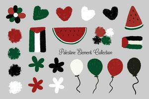 fofa Palestina país elemento decoração vetor