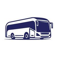 logotipo do ônibus ícone vetor silhueta isolado Projeto escola ônibus conceito azul ônibus