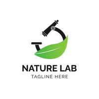 natureza laboratório logotipo Projeto modelo vetor