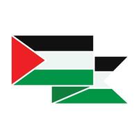 ondulado nacional bandeira do Palestina para poster ícone símbolo vetor ilustração Projeto