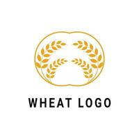círculo trigo agricultura logotipo Projeto criativo idéia vetor