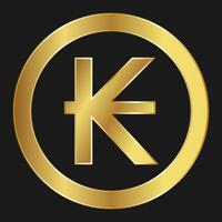 ouro ícone do kip conceito do Internet rede moeda vetor