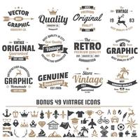 Vintage Retro Vector Logo para banner