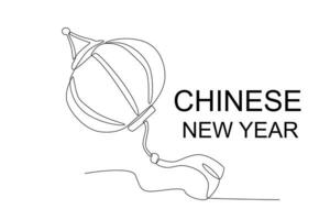 uma lanterna às a chinês Novo ano festival vetor