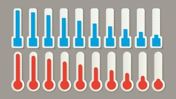 termômetro conjunto percentagem vetor