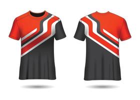 design de esporte de t-shirt. camisa de corrida. vista frontal e traseira uniforme. vetor