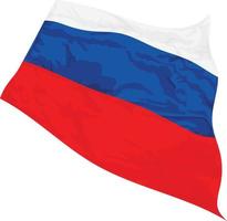 ilustração em vetor da bandeira da Rússia balançando ao vento