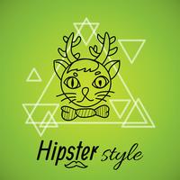 Design de personagens hipster vetor